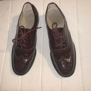 Wanted Maroon Patent Leather Oxfords